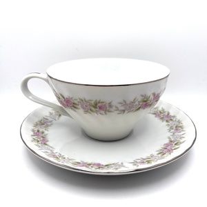 Teahouse Rose Japanese Fine China Teacup & Saucer